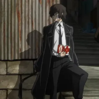 🥀 Osamu Dazai Bungou Stray Dogs anime, character, fanart, cartoon telegram sticker