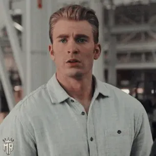 🛡 Steve Rogers Avengers Chris Evans, Captain America, Marvel, concerned face, expression telegram sticker