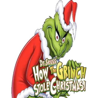 🎅 The Grinch How the Grinch Stole Christmas! Dr. Seuss HOW THE GRINCH STOLE CHRISTMAS! Grinch, Navidad, Dr. Seuss, Festivo, Dibujos animados, Verde, Festivo telegram sticker