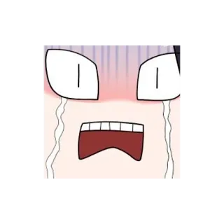 😟 슬픈, 울음, 눈물, 감정적인, 화난, 만화 telegram sticker