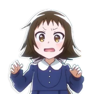 😳 Fille anime, Dessin animé, Mignon, Effrayé, Choqué telegram sticker