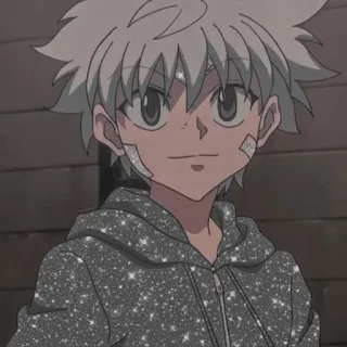 🖤 Killua Zoldyck Hunter x Hunter Killua, Hunter x Hunter, anime, personnage, pailleté, shonen, mignon telegram sticker