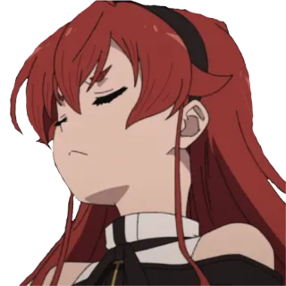 😖 anime, tóc đỏ, cô gái, hoạt hình, phụ nữ, nhân vật telegram sticker