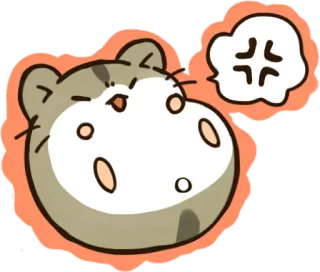 😠 angry, cat, sticker, cartoon, cute telegram sticker
