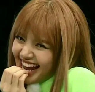 🐊 Lisa человек, женщина, улыбка, счастливый, смех, kpop telegram sticker