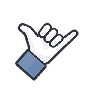 🍀 Shaka, Hang loose, Gesto de mão, Emoji, Aloha, Saudação, Amizade telegram sticker