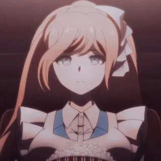 🌟 Sonia Nevermind Danganronpa アニメ, ダンガンロンパ, キャラクター, 金髪, プリンセス, メイド whatsapp sticker