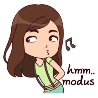🎼 Hope you
understand Dibujo animado, Chica, Lindo, Silbido, Nota, Comprensión whatsapp sticker