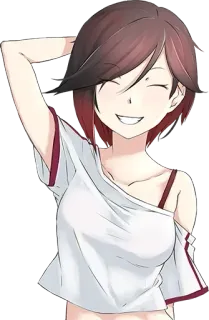 🤭 Anime, Sorriso, Menina, Feliz, Desenho animado whatsapp sticker