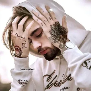 👅 love homme, sweat à capuche, tatouages, amour, portrait whatsapp sticker
