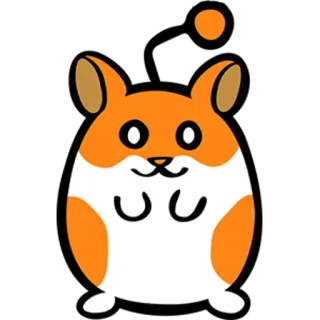 🐹 criceto, carino, arancione, animale, roditore telegram sticker