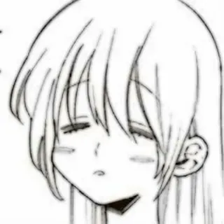 📂 Manga, Anime, Karakter, Monokrom, Potret, Wanita telegram sticker