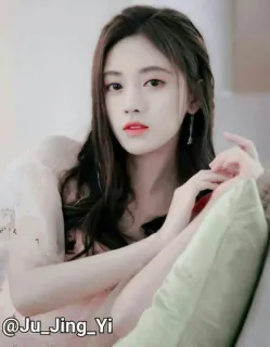 🌟 Ju_Jing_Yi mulher, asiática, retrato, atriz, cantora, celebridade, beleza, moda telegram sticker