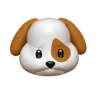 🐶 cane, cucciolo, emoji, triste, animale, animale domestico whatsapp sticker