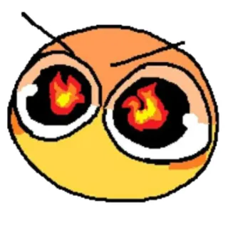 😡 wütend, emoji, flamme, feuer, sauer, cartoon telegram sticker
