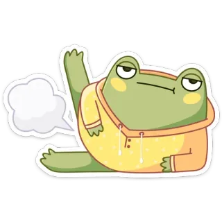 🥴 katak, kartun, binatang, humor, lucu, ilustrasi telegram sticker
