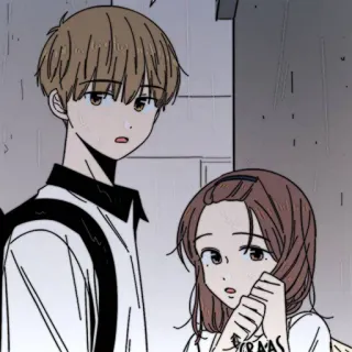 📜 RAAS Anime, Pareja, Dibujos animados, Dibujo, Retrato, Ilustración telegram sticker