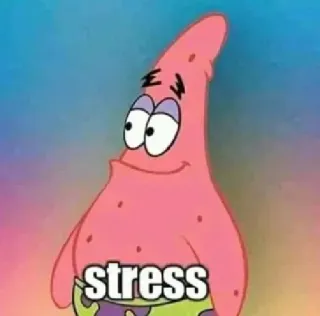 🙃 Patrick Star SpongeBob SquarePants stress patrick, spongebob, stress, cartoon, meme telegram sticker