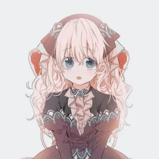 🤍 anime, girl, cute, illustration, manga, character whatsapp sticker