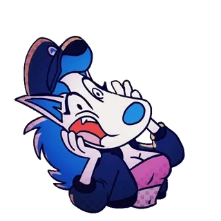 😱 Furry, Dibujos animados, Lobo, Antropomorfo, Animal, Personaje telegram sticker