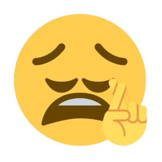 🤞 emoji, fingers crossed, good luck, hope telegram sticker