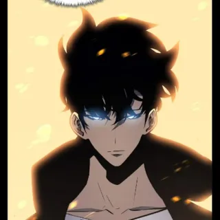 🍷 Sung Jin-Woo Solo Leveling anime, manga, protagonist, leveling, fantasy telegram sticker