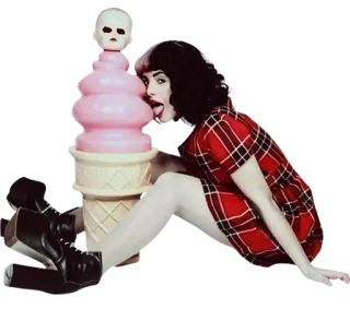🍦 Melanie Martinez певец, Melanie Martinez, Crybaby, мороженое, платье telegram sticker