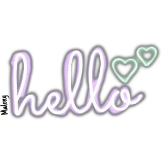 👋 hello hello, hearts, neon, greetings, love, message whatsapp sticker