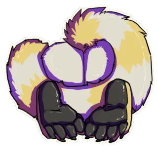 Fuzzy and his Paws! telegram stickers