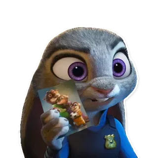 😠 Judy Hopps Zootopia lapin, police, disney, dessin animé, personnage whatsapp sticker