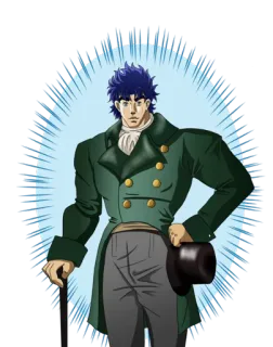 🕺 Jonathan Joestar JoJo's Bizarre Adventure อนิเมะ, โจนาธาน โจสตาร์, โจโจ้ ล่าข้ามศตวรรษ, ตัวละคร, สติกเกอร์ telegram sticker