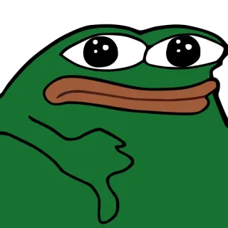 👎 Pepe the Frog pepe, 青蛙, 表情包, 网络文化 whatsapp sticker