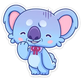 🤭 koala, animale, cartone animato, carino, adesivo, mammifero, orso telegram sticker