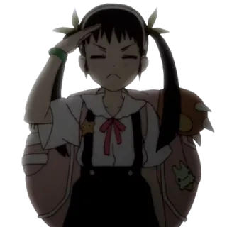 🐌 Anime, Fille, Salut, Militaire, Mignon telegram sticker