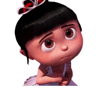 😔 Agnes Despicable Me Cartoon, Figur, Mädchen, Agnes, Ich Einfach Unverbesserlich telegram sticker