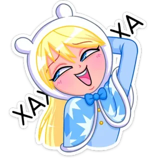 😂 ХАХАХА Anime, Desenho animado, Rindo, Loira, Fofo, Adesivo, Engraçado telegram sticker