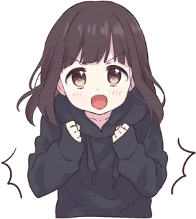 😮 anime, manga, girl, angry, cartoon, cute telegram sticker