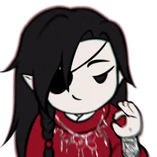 👌 Мультфильм, Аниме, Персонаж, Повязка на глаз whatsapp sticker