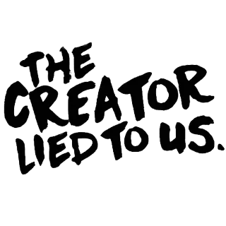 🤥 THE CREATOR LIED TO US. criador, mentira, verdade, declaração, ousado telegram sticker