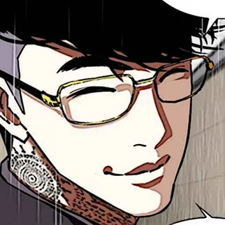 ⚖ аниме, мультфильм, очки, тату telegram sticker