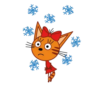 Три кота. Зима telegram stickers