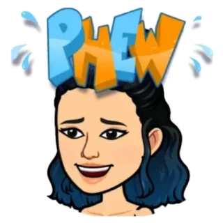 😔 PHEW мультфильм, лицо, мультфильм, аватар, рельеф, выражение, пот telegram sticker