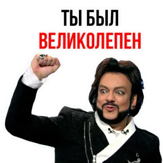 ☺ ТЫ БЫЛ ВЕЛИКОЛЕПЕН uomo, ritratto, celebrazione telegram sticker