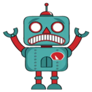 🤗 Робот, Мультфильм, Грустный, Андроид, Искусственный интеллект, Машина, Технологии telegram sticker