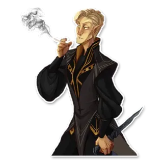 🚬 fantasi, peri, belati, merokok, asap telegram sticker