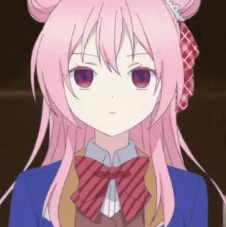 🍭 アニメ, 女の子, ピンク髪, 可愛い, 漫画, アニメーション telegram sticker