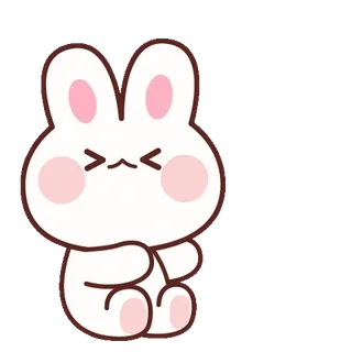 🍭 кролик, зайчик, милый, животное, каваий whatsapp sticker