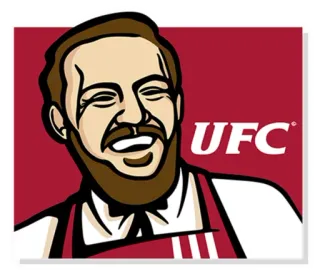 🍗 UFC UFC, lucha, deportes, logo, Conor McGregor telegram sticker