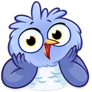 😀 owl, bird, cartoon, cute, animal, sticker telegram sticker