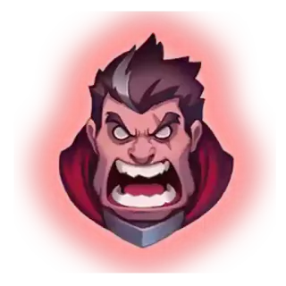 🤬 zły, twarz, kreskówka, czerwony, wściekłość telegram sticker
